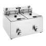 Apuro Twin Tank Electric Fryer with Timer - 2x8Ltr - 2x2.9kW