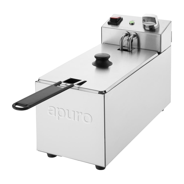 Apuro Single Tank Fryer - 3Ltr - 2kW Apuro Single Tank Fryer - 3Ltr - 2kW