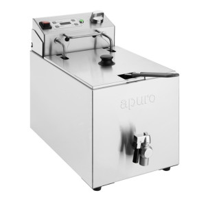 Apuro Single Tank Electric Fryer with Timer 8Ltr