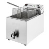 Apuro Single Tank Electric Fryer with Timer 8Ltr