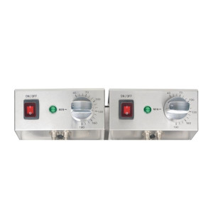 Apuro Twin Tank & Basket Countertop Fryer 2x 3Ltr