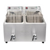Apuro Twin Tank Fryer with Timer - 2x8Ltr - 2.9kW