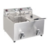 Apuro Twin Tank Fryer with Timer - 2x8Ltr - 2.9kW