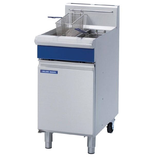 Blue Seal by Moffat Freestanding Twin Pan Gas Deep Fryer 26Ltr GT46 Blue Seal by Moffat Freestanding Twin Pan Gas Deep Fryer 26Ltr GT46