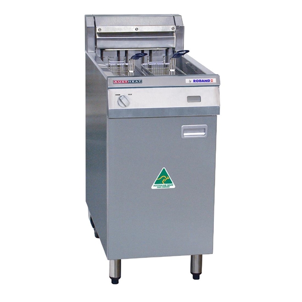 Austheat AF812 Freestanding Electric Fryer Single Pan Two Baskets 33Ltr