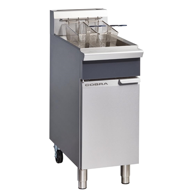 Cobra by Moffat Freestanding Single Pan Double Basket Gas Deep Fryer 18Ltr CF2 Cobra by Moffat Freestanding Single Pan Double Basket Gas Deep Fryer 18Ltr CF2
