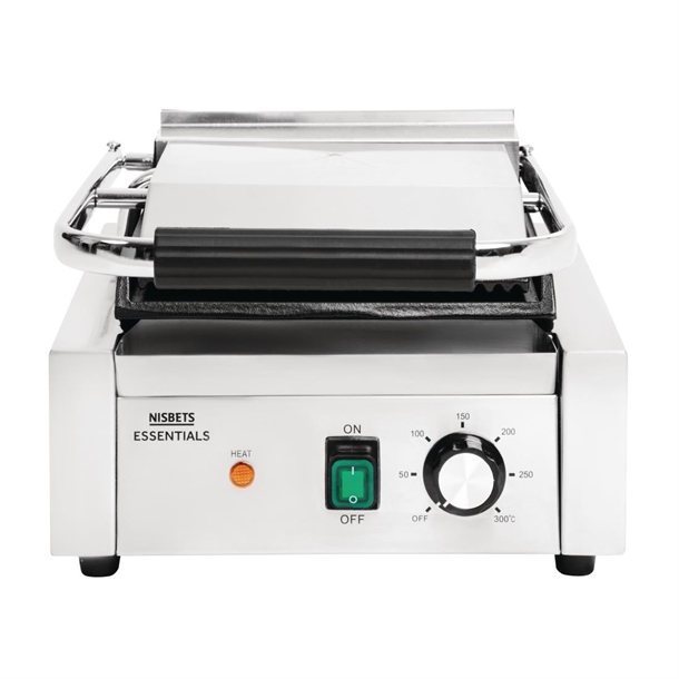 Nisbets Essentials Contact Grill Ribbed Top