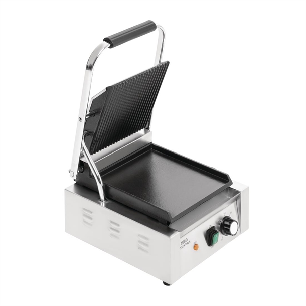 Nisbets Essentials Contact Grill Ribbed Top