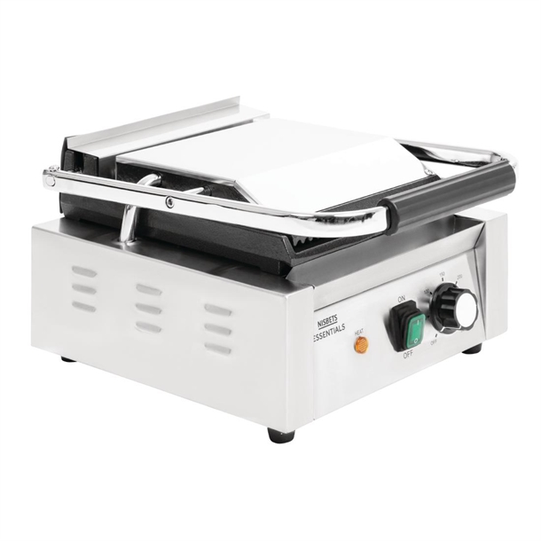 Nisbets Essentials Contact Grill Ribbed Top