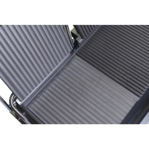 Apuro Double Half Ribbed Contact Grill