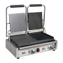 Apuro Double Half Ribbed Contact Grill