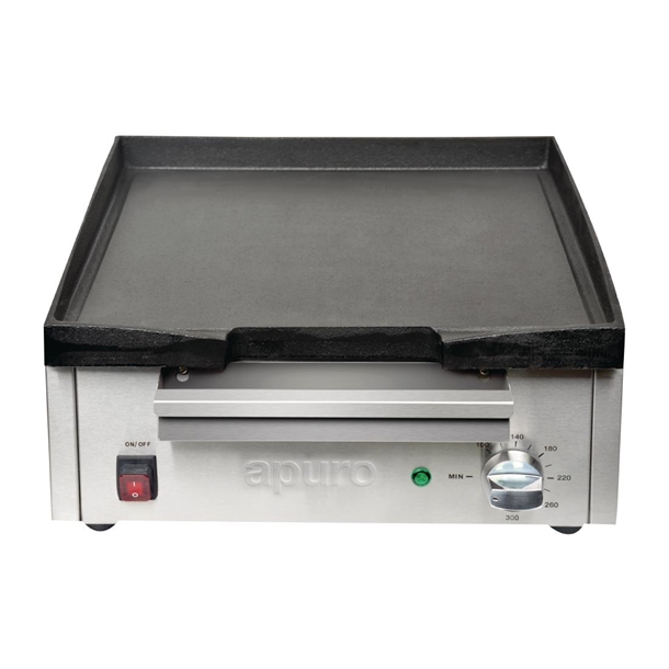Apuro Large Cast Iron Countertop Electric Griddle