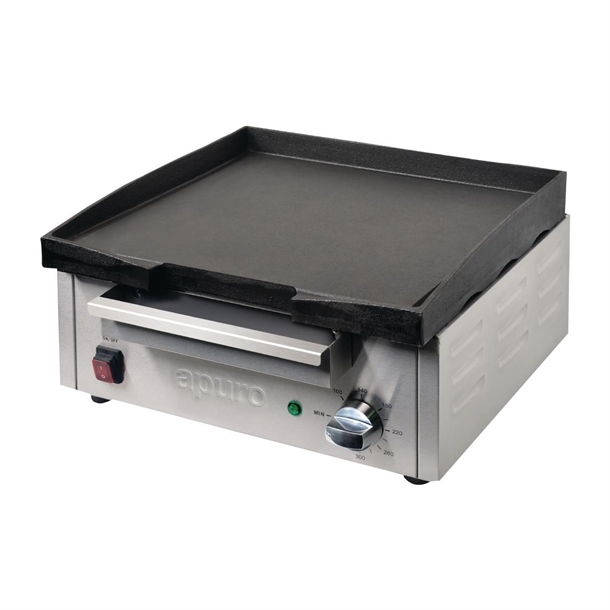 Apuro Large Cast Iron Countertop Electric Griddle