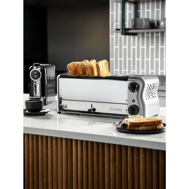 Rowlett Esprit 6 Slot Toaster Chrome w/2x Additional Elements & Sandwich Cage Rowlett Esprit 6 Slot Toaster Chrome w/2x Additional Elements & Sandwich Cage