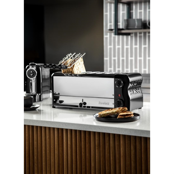 Rowlett Esprit 6 Slot Toaster Jet Black w/2x Additional Elements & Sandwich Cage Rowlett Esprit 6 Slot Toaster Jet Black w/2x Additional Elements & Sandwich Cage
