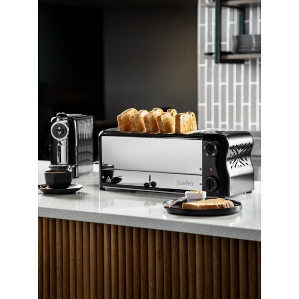 Rowlett Esprit 6 Slot Toaster Jet Black w/2x Additional Elements & Sandwich Cage Rowlett Esprit 6 Slot Toaster Jet Black w/2x Additional Elements & Sandwich Cage