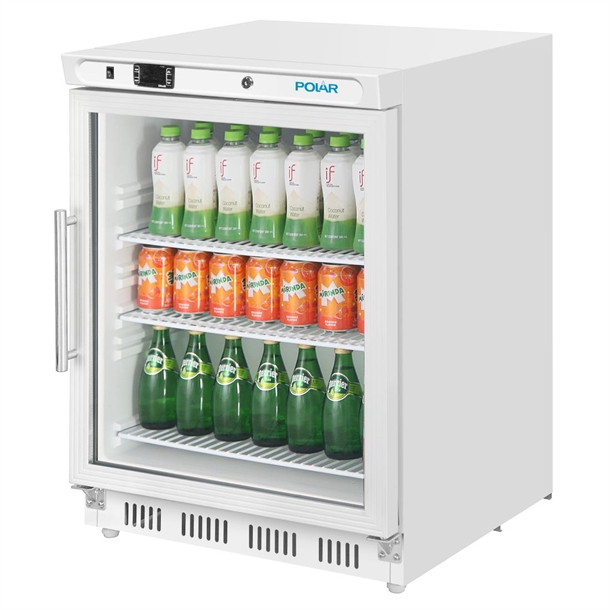 Polar C-Series Under Counter White Display Fridge - 150Ltr
