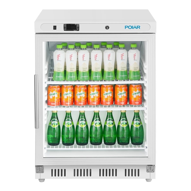 Polar C-Series Under Counter White Display Fridge - 150Ltr