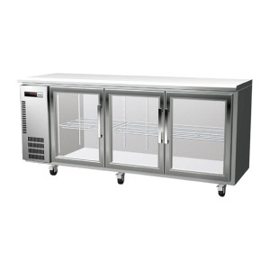 Panasonic Slimline Underbench Pillarless Triple Door Refrigeration Unit - 377Ltr