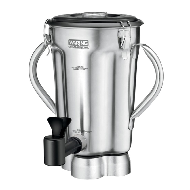 Waring Two-Handle 4Ltr St/St Container with Blade Assembly Lid & Spigot