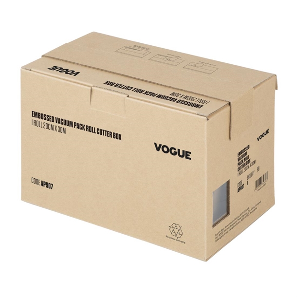 Vogue Vacuum Pack Roll with Cutter Box (Embossed) 200mm width Vogue Vacuum Pack Roll with Cutter Box (Embossed) 200mm width