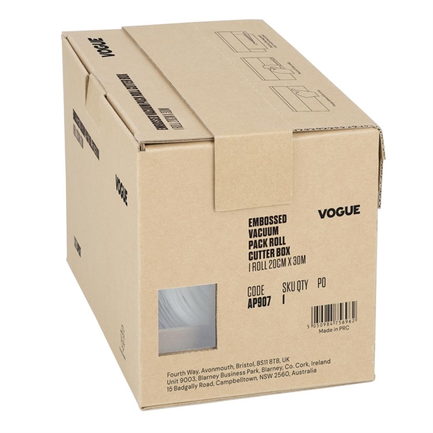 Vogue Vacuum Pack Roll with Cutter Box (Embossed) 200mm width Vogue Vacuum Pack Roll with Cutter Box (Embossed) 200mm width