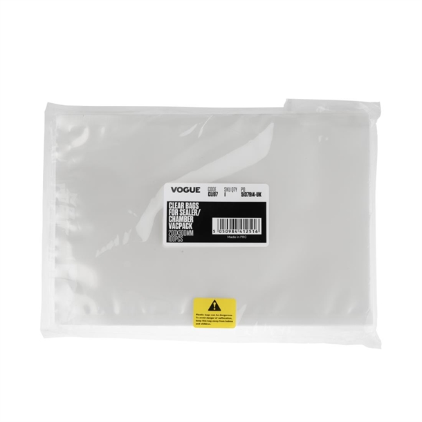 Vogue Chamber Vacuum Pack Bags 200mm Width Various Sizes