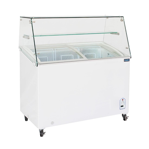 Polar G Series Display Chest Freezer 200Ltr with Glass Surround