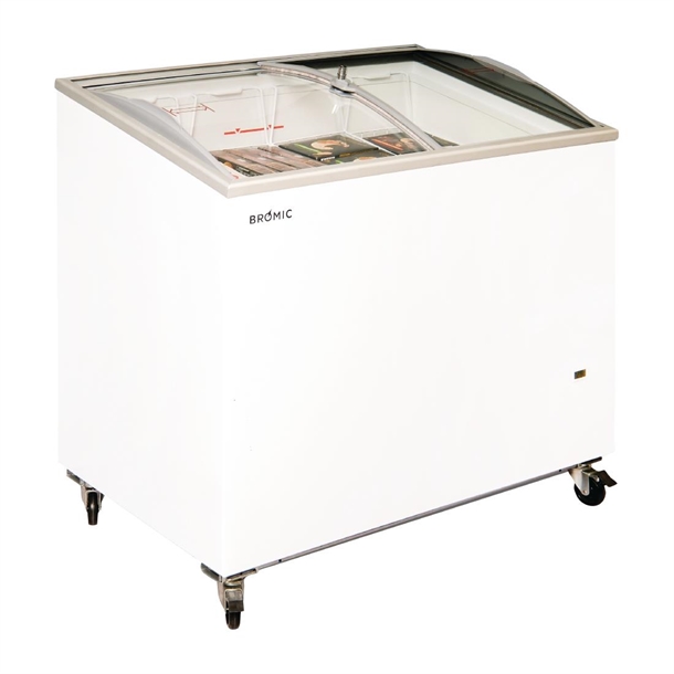 Bromic CF0300ATCG-NR Display Chest Freezer - Curved Glass Top - 264Ltr