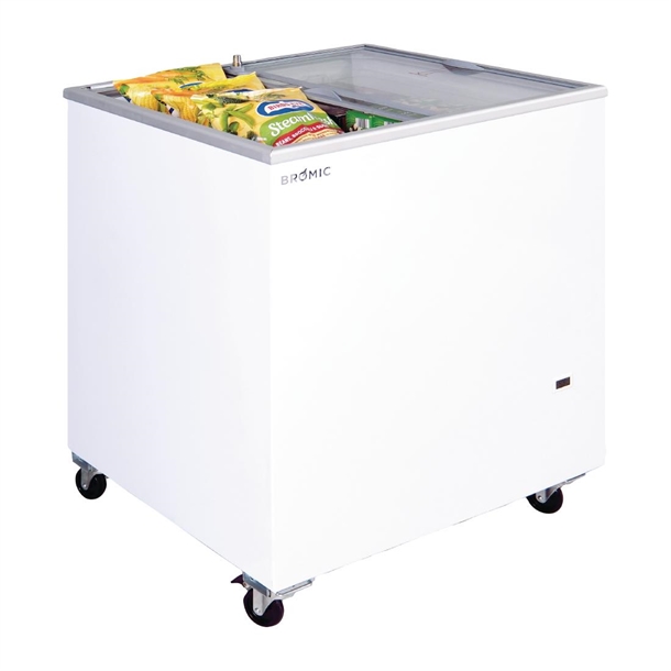 Bromic CF0200FTFG-NR Display Chest Freezer - Flat Glass Top - 191Ltr