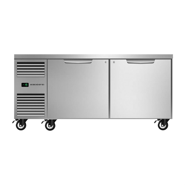 SKOPE ProSpec Two Solid Door Underbench GN 2/1 Left Hand Fridge