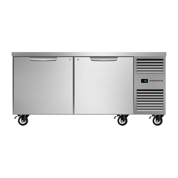 SKOPE ProSpec Two Solid Door Underbench GN 2/1 Right Hand Fridge