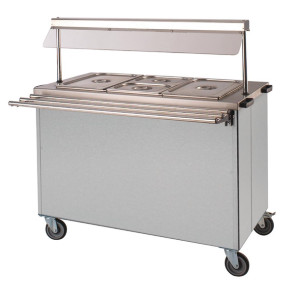 Versigen Mobile Dry-Heat Bain Marie w/Hot Cupboard,Gantry - Fits 3x1/1GN