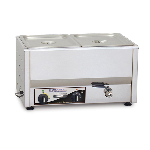 Roband Counter Top Bain-Marie takes 2 x 1/2 size pan Thermostat Control (B2B) Roband Counter Top Bain-Marie takes 2 x 1/2 size pan Thermostat Control (B2B)