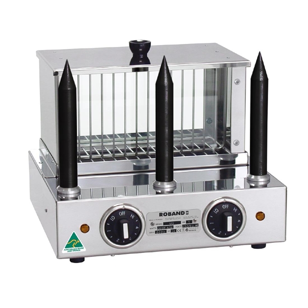 Roband Hot Dog & Bun Warmer M3T 3 Teflon Coated Spikes