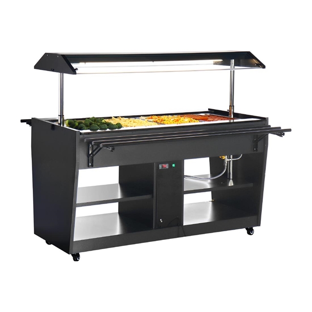Apuro Heated Buffet Bar Black