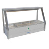 Roband Food Bar E14 Single Row Straight Glass with 4x1/2Size 65mm Pans Roband Food Bar E14 Single Row Straight Glass with 4x1/2Size 65mm Pans
