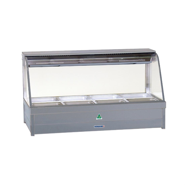 Roband Curved Glass Hot Foodbar Double Row Rear Roller doors 8x1/2 65mm