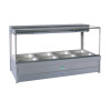 Roband Square Glass Hot Foodbar S23RD 6 Pans Double Row Rear Roller Roband Square Glass Hot Foodbar S23RD 6 Pans Double Row Rear Roller