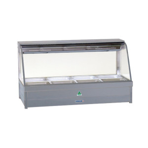 Roband Curved Glass Hot Foodbar C25 Double Row w/ 10x 1/2 65mm pans 15 Amp