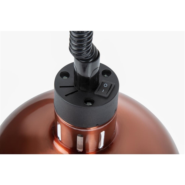 Apuro Retractable Dome Heat Shade Copper Finish