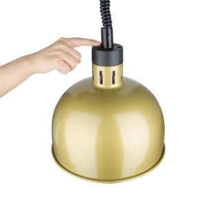 Apuro Retractable Dome Heat Shade Pale Gold Finish