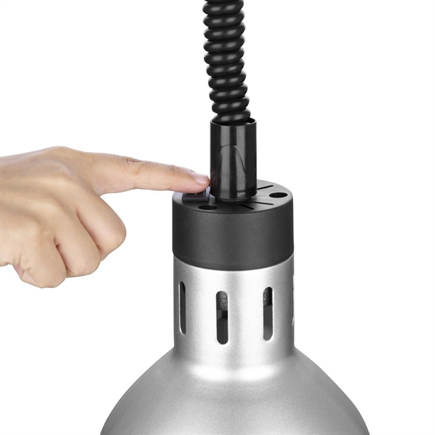 Apuro Retractable Heat Shade Silver Finish Apuro Retractable Heat Shade Silver Finish