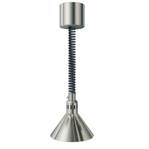 Hatco Decorative Heat Lamp with Rise n' Fall Cord Bright Nickel (Direct)