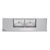 Vogue Dishwasher Inlet Table with Double Bowl Sink 90mm outlet 2400x700x960mmL/H