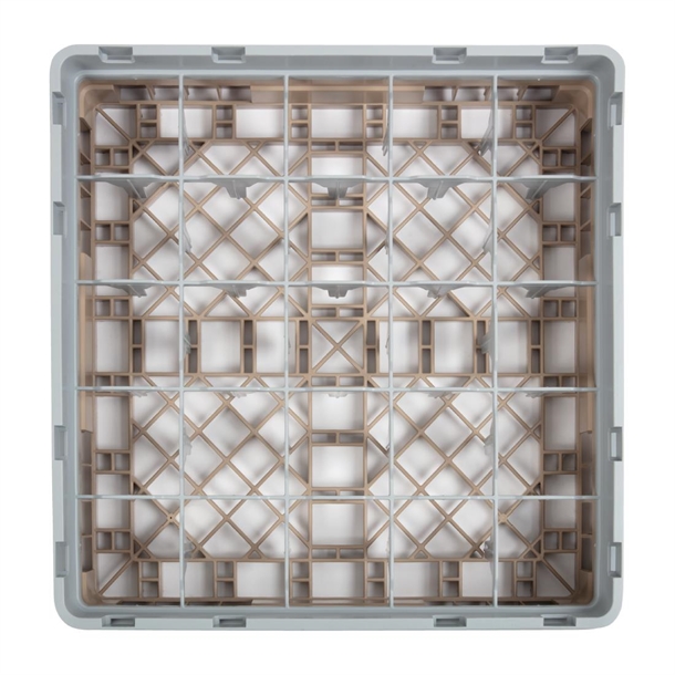 Cambro Camrack Beige 25 Compartments Max Glass Height 92mm