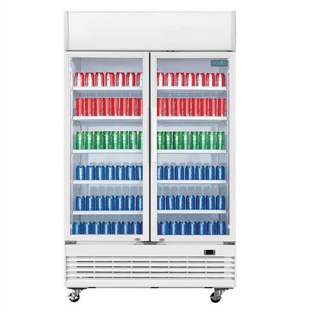 Polar G-Series Upright Display Cooler with Light Box 950Ltr Polar G-Series Upright Display Cooler with Light Box 950Ltr
