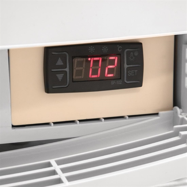 Polar C-Series Energy Efficient Curved Door Display Fridge White 86Ltr
