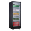 Nisbets Essentials Upright Display Fridge Black 346Ltr