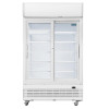 Polar G-Series Upright Display Cooler with Light Box 950Ltr with Sliding Doors Polar G-Series Upright Display Cooler with Light Box 950Ltr with Sliding Doors